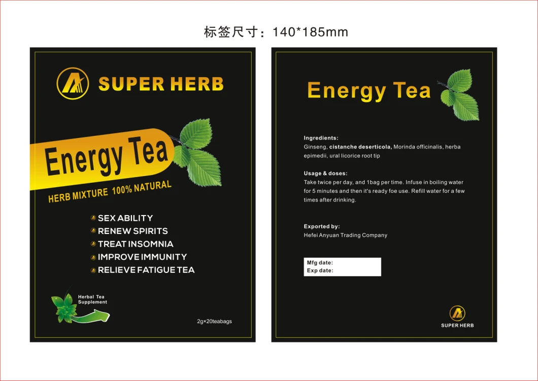 Healthy Herbs Enhance Male Sexual Function Natural Product Energy Tea Green Tea